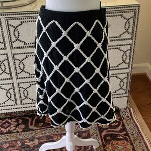 Etcetera Black and White A-Line Skirt